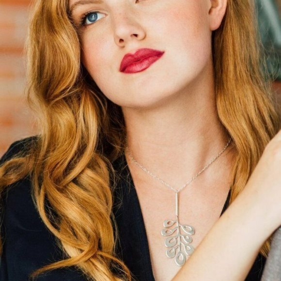 Holly Necklace Plated in 14k Gold or Rhodium - Picture 2 of 4